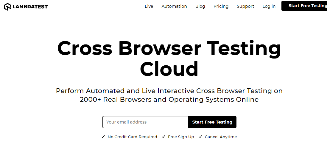 Тест браузера. LAMBDATEST тестирование. Сертификат Cross browser Testing.