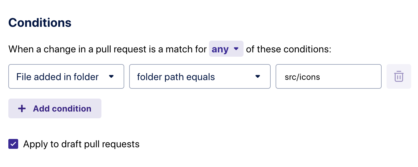 Add Conditions for your Trigger